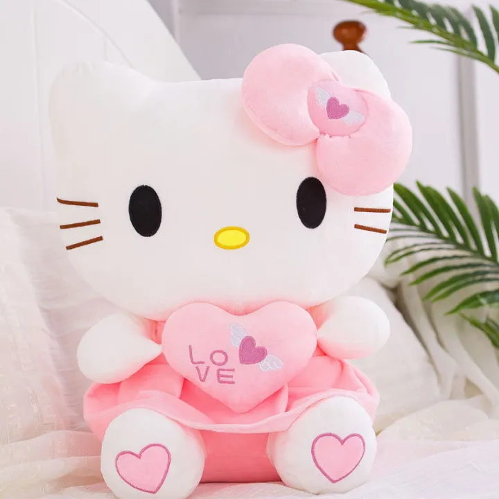 25/100cm Genuine Love Hello Kitty Stuffed Toys Cute Cat Item Sale Big Size  Doll Kt Cat Plush Toy Sleeping Pillow Birthday Present For Girlfriend Girl  | Lazada PH