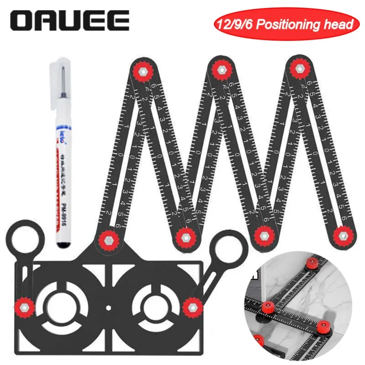 Mould Ruler 【hot】 12/9/6 Fold Angle Ruler Multi Angle Aluminium Alloy Measuring ...