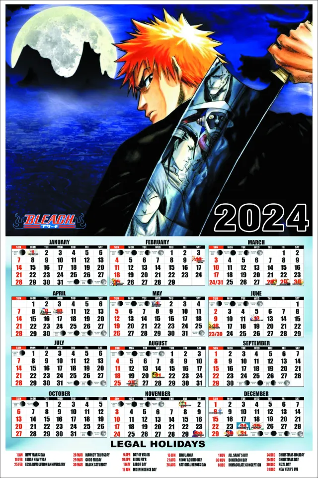 Anime 2024 Poster Calendar