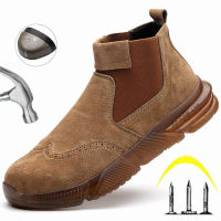 ใหม่ผู้ชายรองเท้าสำหรับทำงานAnti-Puncture Safety Bootsทำลายรองเท้าเพื่อความปลอดภัยหมวกนิรภัยเหล็กความปลอดภัยรองเท้า