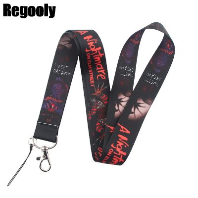 10pcs Freddy Krueger Neck Strap Lanyards ID badge card holder keychain Mobile Phone Gift Ribbon webbing necklace webbing ribbons