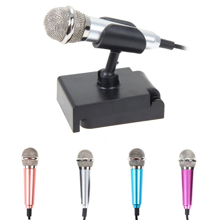 Portable 3.5mm Stereo Studio Mic KTV Karaoke Mini Microphone For Smart  Phone Laptop PC Desktop Handheld Audio Microphone