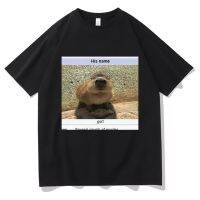 2023ใหม่แฟชั่นสไตล์ asirt CORT Premium capybaras Graphic พิมพ์ xort Funny TOP Men Harajuku เสื้อยืด