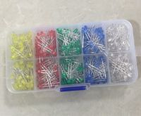 5x100pcs 500Pcs 3MM LED Diode Kit Mixed Color Red Green Yellow Blue White BOX