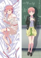 (ถ้ากำหนดเองติดต่อเรา) 60X180ซม. อะนิเมะญี่ปุ่น The Quintessential Quintuplets Nakano Ichika Dakimakura เคสหมอนข้างเต็มตัวเบาะกอด