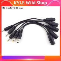 KYLE Wild Shop DC female 5.5x2.1mm Power adapter to Male jack Plug  5.5*2.5mm 3.5x 1.35mm 4.0x1.7mm 2.5mm 4.8mm converter Extension cord