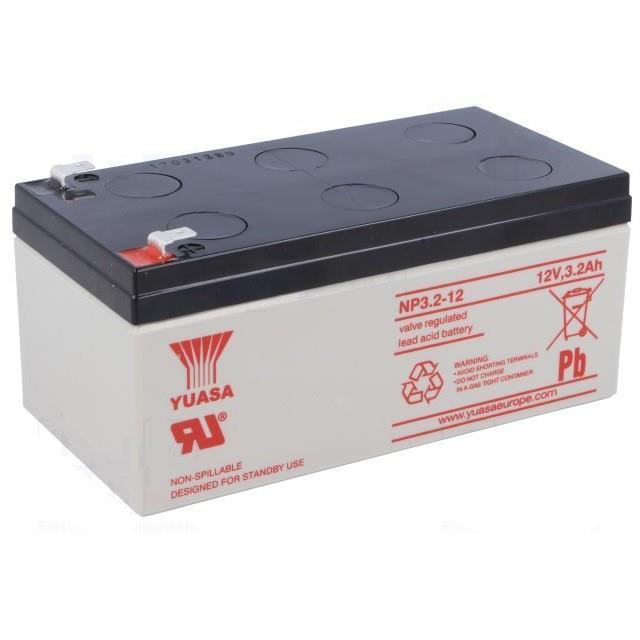 Yuasa 12v 3.2Ah SLA Rechargeable Battery NP3.2-12 Valve Regulated ...