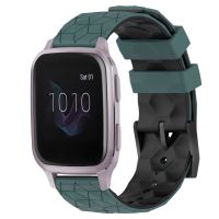 สำหรับ Garmin Venu SQ 20Mm ลายฟุตบอลแบบ2นาฬิกาซิลิโคนสี (สีเขียวมะกอก + สีดำ) (ลดเอง)