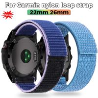 ♤ 22mm 26mm Nylon loop strap For Garmin Fenix 7X 6X Pro 7 7S 6 6S 5X 5 5S Plus/ Forerunner 955 Breathable Bracelet Watchband