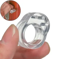 【CW】 Silica Gel Door Stop Transparent Handle Buffer Baby Safety Shockproof Walls Stopper