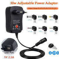 AC/DC Adapter Adjustable Supply 3V/4.5V/5V/6V/7.5V/9V/12V อะแดปเตอร์แปลงไฟ AC/DC สากล 5V 2.1A 8in1 ตัวจ่ายไฟสากลปลั๊กที่ชาร์จอะแดปเตอร์ AC/DC 3Vถึง12V ปรับได้ B45