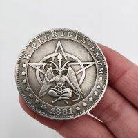 【YD】 Hobo coin 1881 Five-pointed Star Goat Commemorative Collection Room Decoration Coin Crafts 1pcs