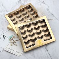 5/10 Pair 3D Mink Eyelashes Fluffy Dramatic Eyelashes Makeup Wispy Mink Lashes Natural Long False Eyelashes Thick Fake Lashes