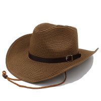 Le Donne Degli Uomini Cappello Da Cowboy Occidentale Con Corda Antivento Per La Signora Spiaggia Sole Sombrero Cowgirl Cappello Formato ขนาด58ซม. A0116-XSJ