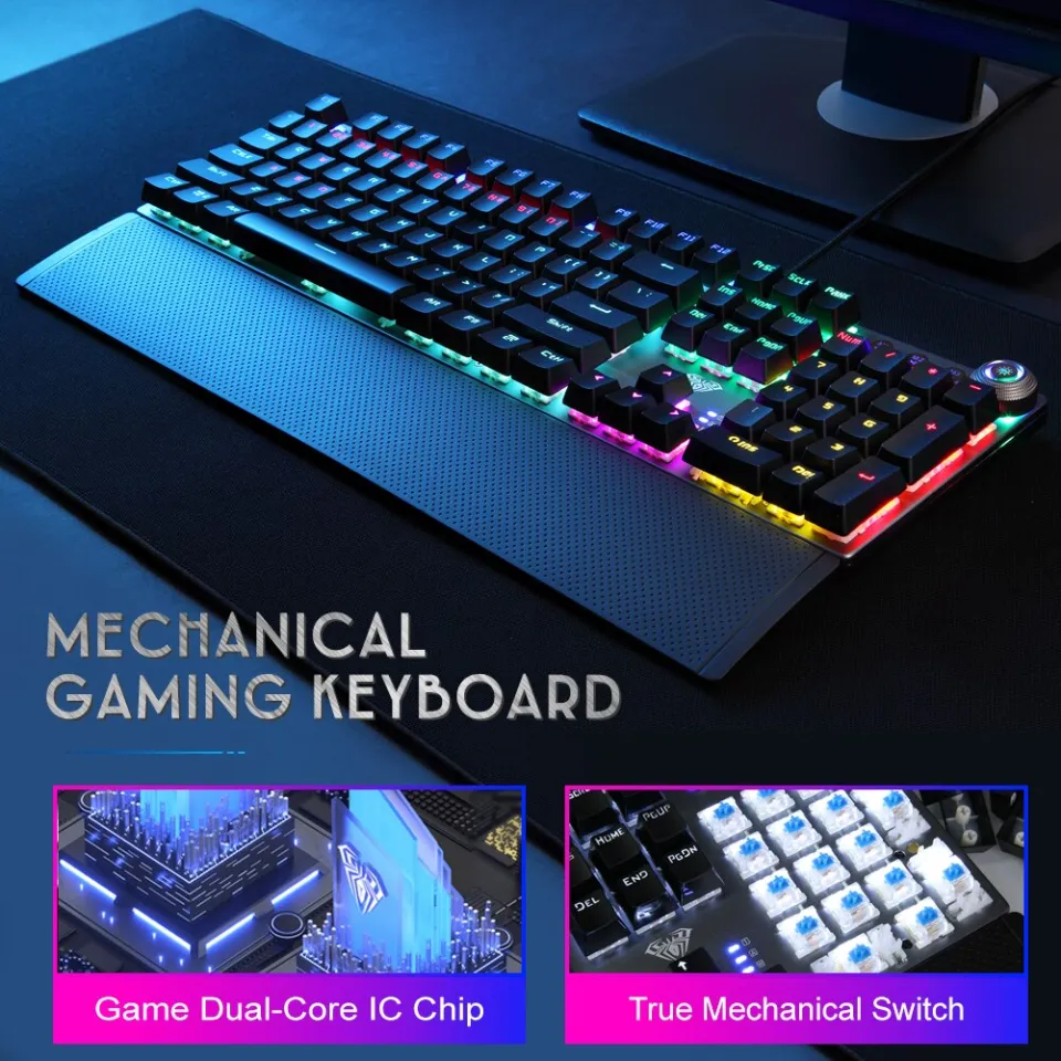 Aula F87 Gaming Mechanical Keyboard Hot Swap Three Mode Rgb Side Light 87  Keys 2.4g Wireless Keyboard Office Laptop Accessories - Keyboards -  AliExpress