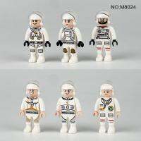 6ชิ้น/เซ็ตนักบินอวกาศ Playmobil 4.5ซม. โมเดลแอ็คชั่นฟิกเกอร์ทหารของเล่น Moc สำหรับเด็กกระเป๋าบล็อคก่อสร้างชุดอาคารของเล่นเพื่อการศึกษา