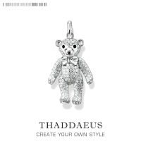 Pendant Teddy Bear, Spring New Fashion 925 Sterling Silver Jewelry Europe Bijoux Cute Accessories Gift For Woman Men