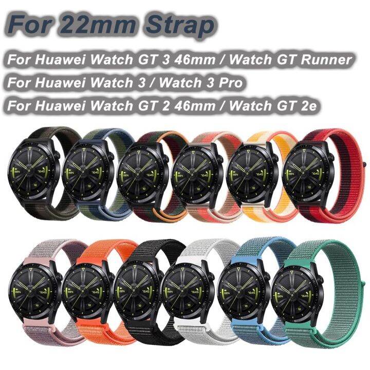 22mm-strap-for-huawei-watch-gt-runner-strap-nylon-adjustable-breathable-watch-band-for-huawei-watch-gt-3-46mm-bracelet-velcro