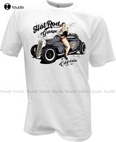 T Shirt Pin Up Girl Hot Rod Rockabilly Tattoo Musik Garage Oldschool V8 Usa V6 New 3D T Shirt Men Tee Shirts Unisex Cotton XS-6XL