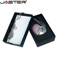 JASTER USB Flash Drive Crystal love Heart box pen drive precious stone 4G/ 8G/ 16G/ 32G /diamante memory stick wedding gift