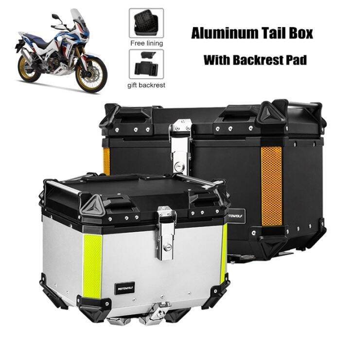 CRF1000L Aluminum Top Case Motorcycle Tail Box Trunk Travel Luggage