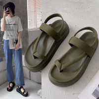 Womens Platform Sandals 2023 Summer New Slip-on Casual Fashion Street Shooting Womens Shoes Student Flip-Flops Beach Shoes