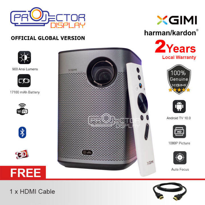 XGIMI Halo+ Plus Full HD 1080P 900 ANSI Lumens Portable Android Smart ...