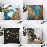 【CW】✢✁¤  Fashion Gold Marble Printed Cushion Cover Pillowcase Room Bedroom Sofa Car