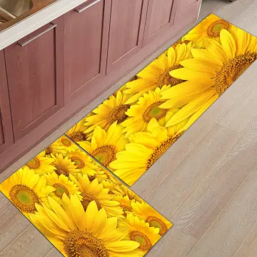 1pc, Non-slip Kitchen Floor Mat, Daisy Kitchen Rugs, Household