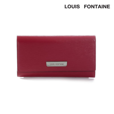 LOUIS FONTAINE กระเป๋าสตางค์พับยาว 3 พับ รุ่น BELLA - สีแดง ( LFW0043 )