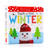 English original genuine touch and feel winter experience low childrens Enlightenment early education in winter touch paperboard book learning music Early Education Series picture books scholastic early learners parent-child books