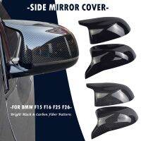 High Quality Carbon Fiber Look Black Side Mirror Covers M Style Replacement for BMW F25 X3 F26 X4 F15 X5 F16 X6 2014-2018