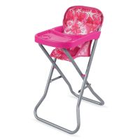 Simulation Baby Stroller High Chair Furniture Girl Pretend To Play Toys Doll Dining Chair