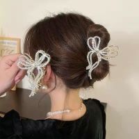 Big Butterfly Hair Clip Elegant Gold Vintage Hair Clips Pearl Hair Accessories For Women Girl Geometric Hair Claw New Hair Crab