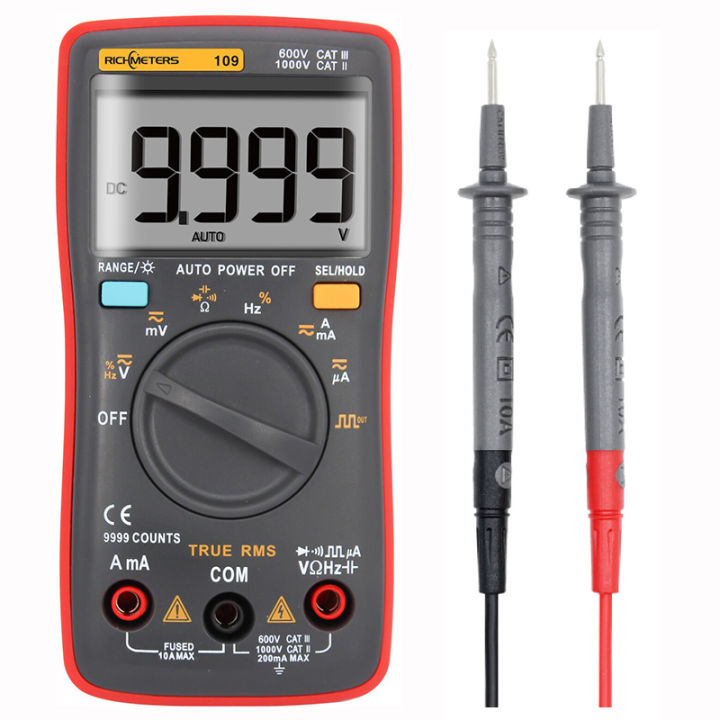 RM102Pro Digital Multimeter 6000 counts Auto 113D Back light ACDC Voltmeter transistor tester Frequency Diode Temperature