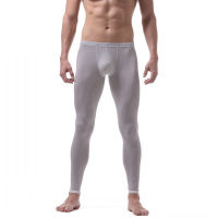 Winter Thermal Underwear Pants Long Johns Slim Ice Silk Bottom Men Autumn Home Pants y Comfy Sleep Trousers Sleepwear