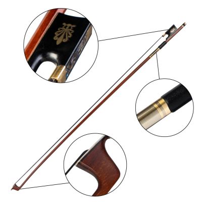 ：《》{“】= LOMMI IPE Violin Bow 4/4 Full Size Student Violin Bow Well Balanced Handmade Ebony Frog With -Plated Inlay And Abalone Slide