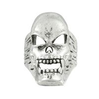 Silver Skull Gothic แหวนแฟชั่น Punk Biker Skull แหวนที่ไม่ซ้ำกัน Skull สำหรับ Head Finger แหวนเครื่องประดับของขวัญสำหรับปาร์ตี้ Orname