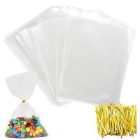 【YF】☄  100Pcs Transparent Plastic Cookie Opp Cellophane Wedding Birthday