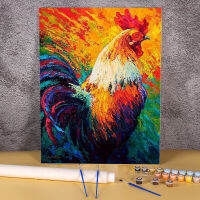 Animal Chicken DIY Painting By Numbers Set Oil Paints 40*50 Oil Painting Loft Wall Picture For Children Wholesale