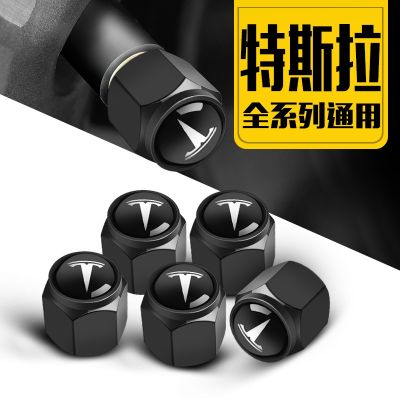 Hot Tesla The Tyre Valve CAP Automobile Valve Core CAP รุ่น modelx Model3 modely Valve caps