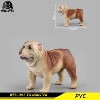 Monster Cross-Border E-Commerce จำลองป่า Bulldog Shar Pei Bully Dog สัตว์มือแบบจำลอง-ของเล่นตกแต่งสัตว์ตัวเลขการกระทำ Figurine Pvc Miniature Collection ของเล่นตัวเลขการกระทำเด็กการศึกษา