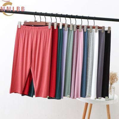 Ready Stock Women cropped pants pant plain legging Modal Cotton legging plus size elastic thin home Casual pants 40-110kg