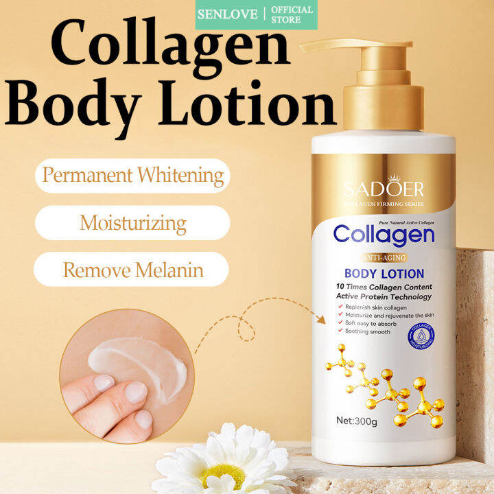 SENLOVE 300g collagen Whitening Body Lotion effective Moisturizing