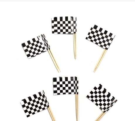 24pcs Checkered Flag Cupcake Topper | Lazada PH