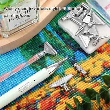 New Diamond Painting Pen Replacement Pen Heads Multi Placers Alloy Point  Drill Pens Heads Quick Cases Tool Nail Art Pen Tips