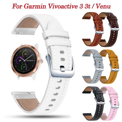 gdfhfj Vivoactive 3 3t Leather Straps For Garmin Venu 2 Plus/645 245 158 55 Smart Watch 20mm Bracelets For Garmin Venu Sq 2 Wrist Bands