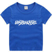 UNSPEAKABLE เสื้อผ้าเด็กลายการ์ตูนแขนสั้นแบบลำลองสำหรับเด็กผู้ชายเด็กผู้หญิงใส่ฤดูร้อนเสื้อยืดแฟชั่นผ้าคอตตอนแบบใหม่0000