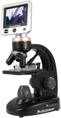 Celestron – LCD Digital Microscope II – Biological Microscope with a Built-In 5MP Digital Camera – Adjustable Mechanical Stage –Carrying Case and 1GB Micro SD Card 44341