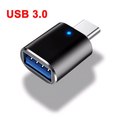 Jenis C Ke USB 3.0อะแดปเตอร์ OTG USB-C ตัวผู้ Ke USB Penukar Perempukan untuk S20 Samsung Xiaomi ขั้วต่อ OTG USBC LED
